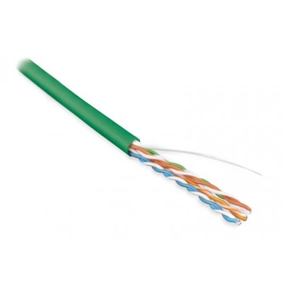 Hyperline UUTP4-C5E-S24-IN-PVC-GN-305 (305 м) Кабель витая пара, неэкранированная U/UTP, категория 5e, 4 пары (24 AWG), одножильный (solid), PVC, -20°C – +75°C, зеленый - гарантия: 15 лет компонентная; 25 лет системная Hyperline UUTP4-C5E-S24-IN-PVC-GN-305 (305 м) Кабель витая пара, неэкранированная U/UTP, категория 5e, 4 пары (24 AWG), одножильный (solid), PVC, -20°C – +75°C, зеленый - гарантия: 15 лет компонентная; 25 лет системная
