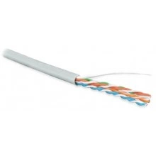 Hyperline UUTP4-C5E-S24-IN-PVC-GY-305 (305 м) Кабель витая пара, неэкранированная U/UTP, категория 5e, 4 пары (24 AWG), одножильный (solid), PVC, -20°C – +75°C, серый - гарантия: 15 лет компонентная; 25 лет системная