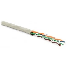 Hyperline UUTP4-C6-P24-NCR-IN-PVC-GY-305 (305 м) Кабель витая пара, неэкранированная U/UTP, категория 6, 4 пары (24 AWG), многожильный (patсh), без разделителя, PVC, -20°С – +75°С, серый