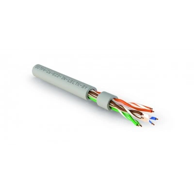 Hyperline UUTP4-C6-S23-IN-LSLTX-GY-305 (305 м) Кабель витая пара, неэкранированная U/UTP, категория 6, 4 пары (23 AWG), одножильный (solid), с разделителем, нг(А)-LSLTx, внутренний, серый