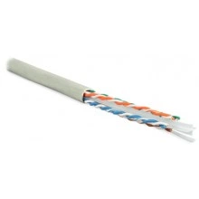 Hyperline UUTP4-C6-S23-IN-LSZH-GY-305 (305 м) Кабель витая пара U/UTP, категория 6, 4 пары (23 AWG), одножильный (solid), с разделителем, LSZH, нг(А)-HF, –20°C – +75°C, серый - гарантия: 15 лет компонентная, 25 лет системная
