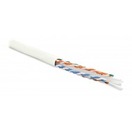 Hyperline UUTP4-C6-S23-IN-LSZH-WH-100 (100 м) Кабель витая пара U/UTP, категория 6, 4 пары (23 AWG), одножильный (solid), с разделителем, LSZH, нг(А)-HF, –20°C – +75°C, белый - гарантия:15 лет компонентная, 25 лет системная