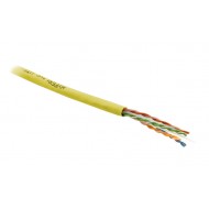 Hyperline UUTP4-C6-S23-IN-PVC-YL-305 (305 м) Кабель витая пара, неэкранированная U/UTP, категория 6, 4 пары (23 AWG), одножильный (solid), с разделителем, PVC, –20°C – +75°C, желтый - гарантия: 15 лет компонентная, 25 лет системная
