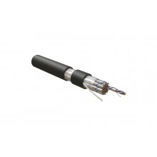 Hyperline UUTP50W-C5-S24-OUT-PE-BK Кабель витая пара, неэкранированная U/UTP, категория 5, 50 пар (5 пар (24 AWG)х10), одножильный (solid), внешний, PE, -40°C – +60°C, черный